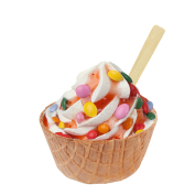 Sundae Extra Aardbeien Choco Mini,Soft Ice Corner,Angelo,Good Choice;Klein 3,35, Groot 3,85